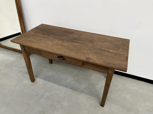 Small French Farm Dining Table in Walnut, 1920s-WKI-1748868