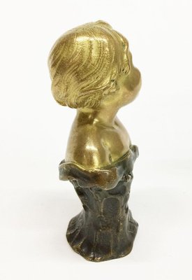 Small French Gilded Bronze Bust by Rene De Saint-Marceaux, 1897-UCH-1224842