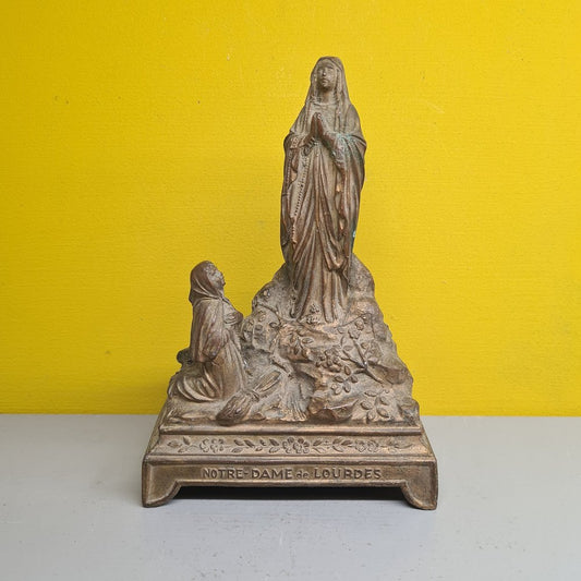 Small French Statue of Notre Dame de Lourdes, 1900