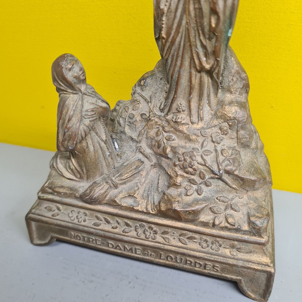 Small French Statue of Notre Dame de Lourdes, 1900