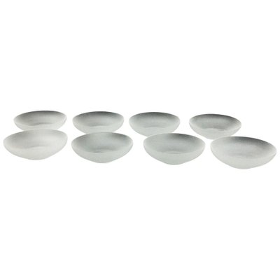 Small Frosted-Glass Bowls by A.D. Copier for Leerdam, Netherlands, 1930s, Set of 8-UCH-1224674