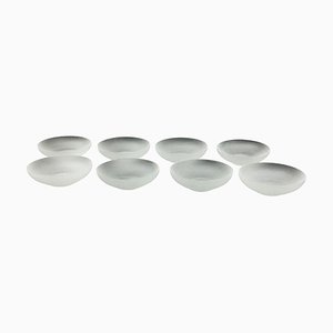 Small Frosted-Glass Bowls by A.D. Copier for Leerdam, Netherlands, 1930s, Set of 8-UCH-1224674