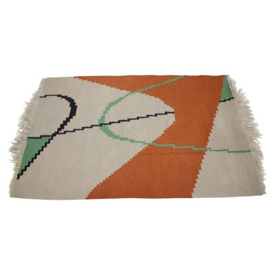 Small Geometric Kilim Carpet in Style of Antonín Kybal, 1950s-TZ-1277085