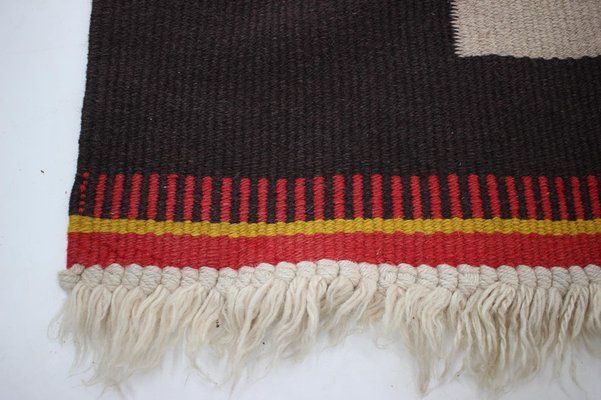 Small Geometric Wool Kilim Carpet by Antonin Kybal, 1940s-TZ-983687