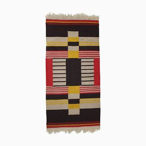 Small Geometric Wool Kilim Carpet by Antonin Kybal, 1940s-TZ-983687