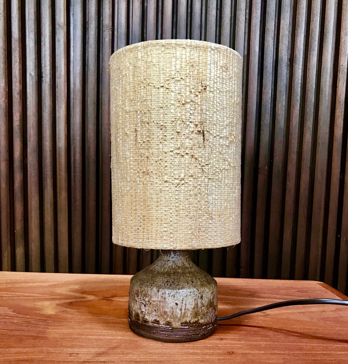 Small German Ceramic Table Lamp from Krösselbach, 1960s