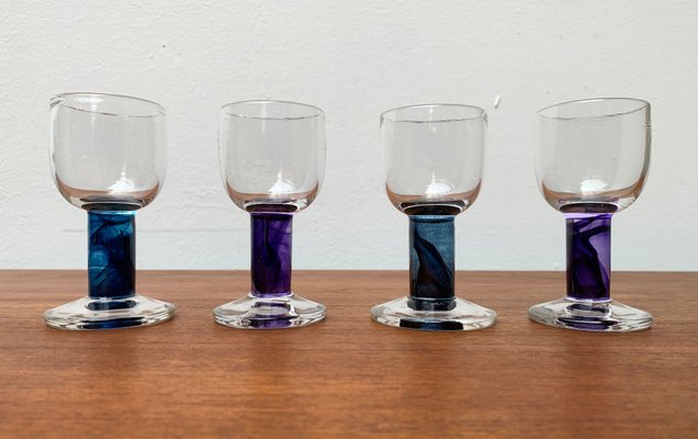 Small German Design Glasses by Regina Kaufmann for Glashagen Hütte, Set of 4-UAH-1189839