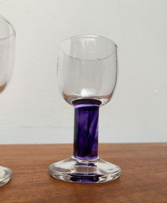 Small German Design Glasses by Regina Kaufmann for Glashagen Hütte, Set of 4-UAH-1189839