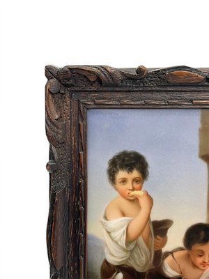 Small German Porcelain Plaque After a 17th Century Painting of Murillo-UCH-1224182