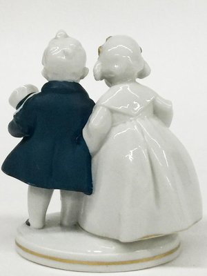 Small Girl & Boy Katzhütte Porcelain Figurine by Hertwig & Co, 1920s / 30s-UCH-1224677