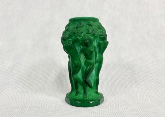 Small Grape Vase in Jade Glass attributed to František Pazourek, 1990s-ZCY-1375424