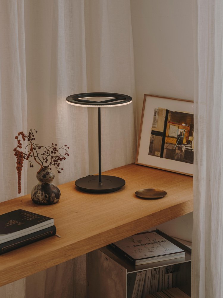 Small Graphite Sin Table Lamp by Antoni Arola