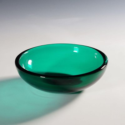 Small Green Murano Glass Bowl attributed to Carlo Scarpa, Venini, 1930s-KJP-1444451