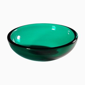 Small Green Murano Glass Bowl attributed to Carlo Scarpa, Venini, 1930s-KJP-1444451