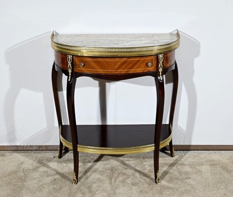 Small Half-Moon Console Table in Mahogany, 1890s-RVK-1771076