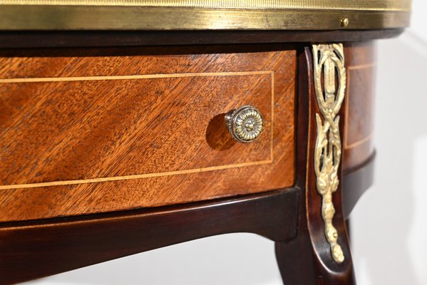 Small Half-Moon Console Table in Mahogany, 1890s-RVK-1771076