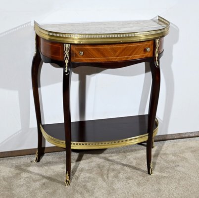 Small Half-Moon Console Table in Mahogany, 1890s-RVK-1771076