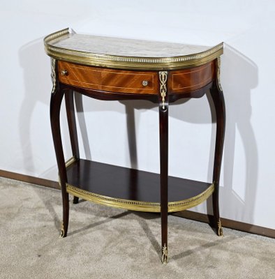 Small Half-Moon Console Table in Mahogany, 1890s-RVK-1771076