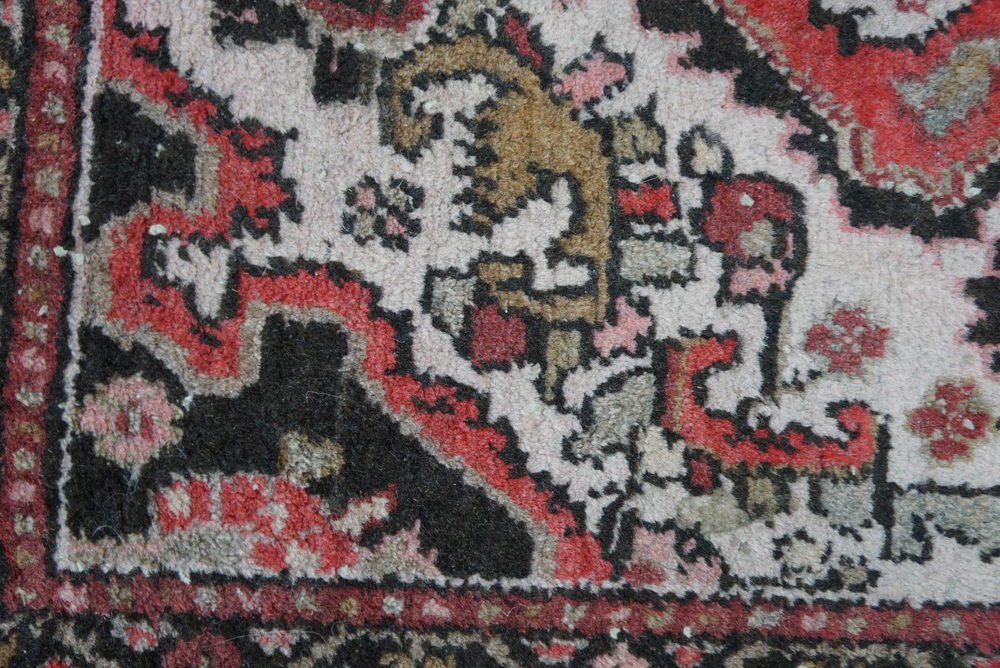 Small Hand-Knotted Rug in Warm Colors