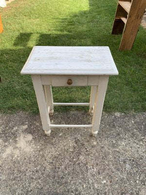 Small Hungarian White Side Table, 1920s-OXJ-1705052