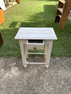 Small Hungarian White Side Table, 1920s-OXJ-1705052