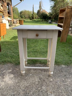 Small Hungarian White Side Table, 1920s-OXJ-1705052