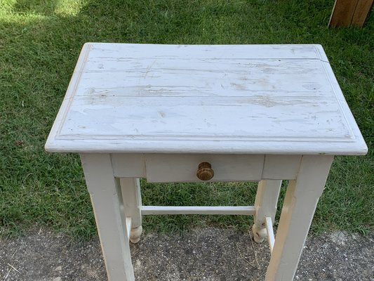 Small Hungarian White Side Table, 1920s-OXJ-1705052