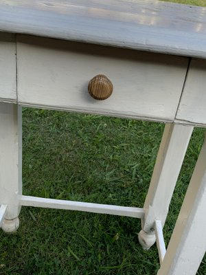 Small Hungarian White Side Table, 1920s-OXJ-1705052