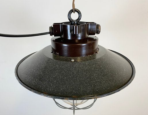 Small Industrial Factory Ceiling Lamp, 1960s-CGF-847166