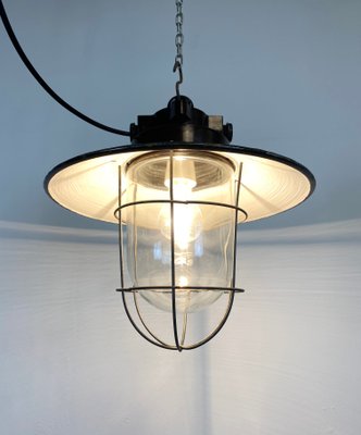 Small Industrial Factory Ceiling Lamp, 1960s-CGF-847166