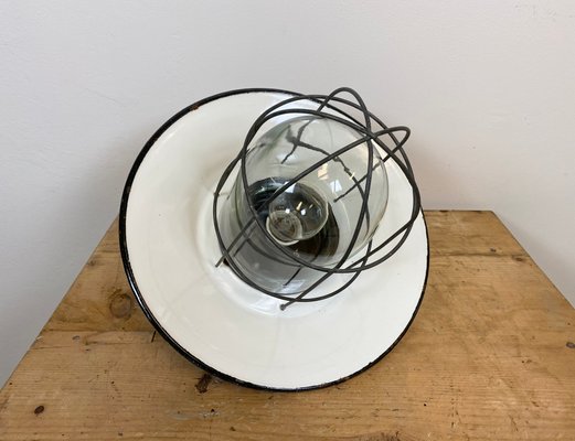 Small Industrial Factory Ceiling Lamp, 1960s-CGF-847166