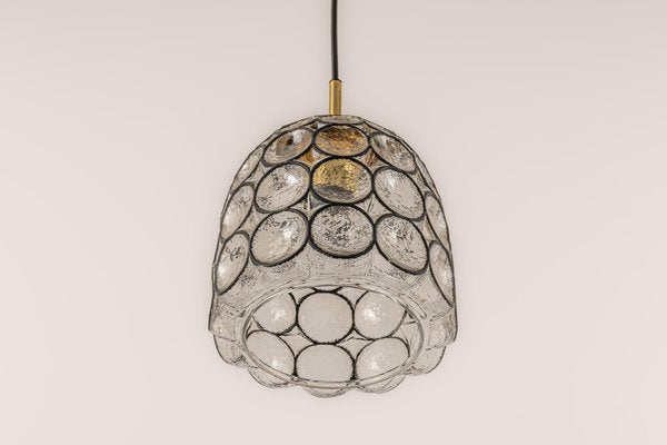 Small Iron & Clear Glass Pendant Lights from Limburg, Germany, 1960s-UGR-1298064