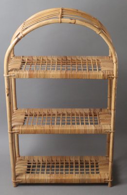 Small Italian Boho Rattan Shelves, 1960-ESB-1811831