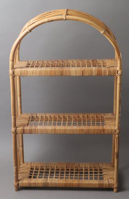 Small Italian Boho Rattan Shelves, 1960-ESB-1811831