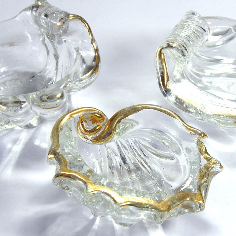 Small Italian Glass Shell Dishes from Napoli, 1960s, Set of 4