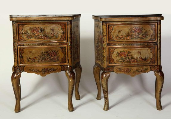 Small Italian Lacquered Commodes, 19th-Century, Set of 2-MBH-1031579