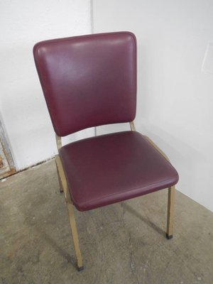 Small Italian Leatherette Desk Chair, 1960s-WWQ-884786