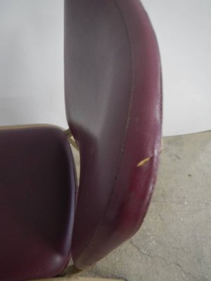 Small Italian Leatherette Desk Chair, 1960s-WWQ-884786