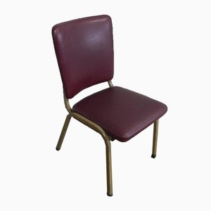 Small Italian Leatherette Desk Chair, 1960s-WWQ-884786