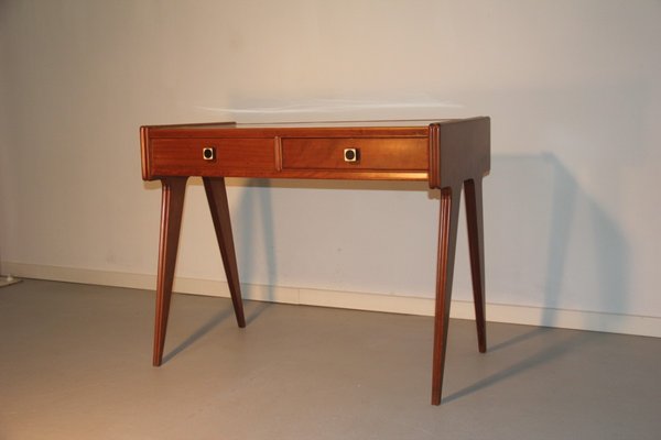 Small Italian Maple Desk with Top in White Laminate, 1950s-EH-1077269