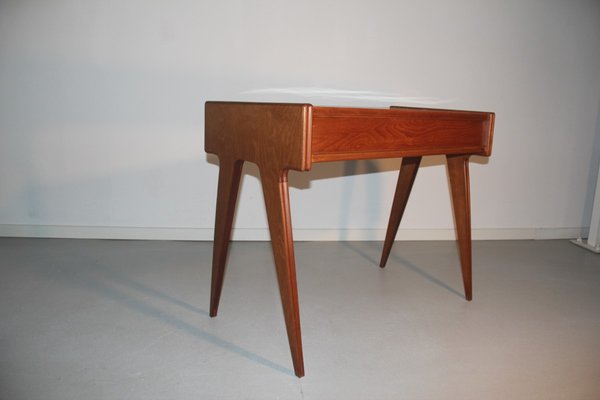 Small Italian Maple Desk with Top in White Laminate, 1950s-EH-1077269