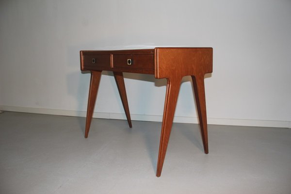 Small Italian Maple Desk with Top in White Laminate, 1950s-EH-1077269