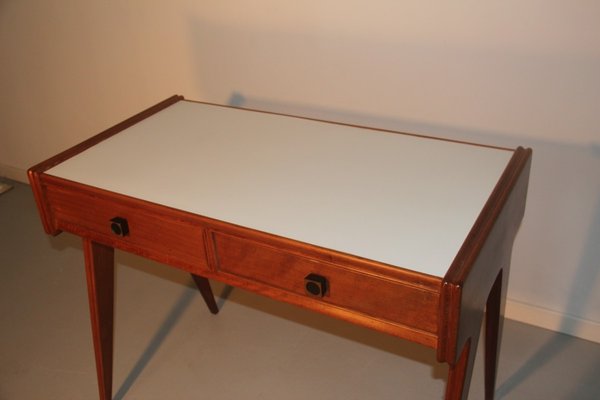 Small Italian Maple Desk with Top in White Laminate, 1950s-EH-1077269