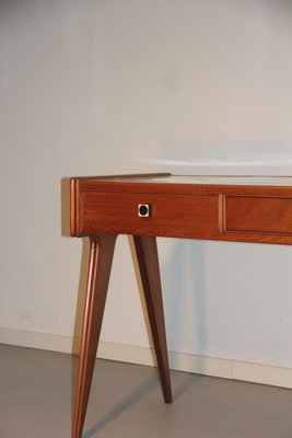 Small Italian Maple Desk with Top in White Laminate, 1950s-EH-1077269