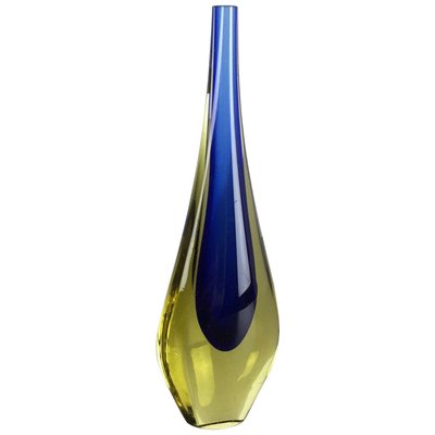 Small Italian Murano Glass Sommerso Single-Stem Vase by Flavio Poli, 1960s-QZ-1131864