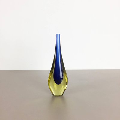 Small Italian Murano Glass Sommerso Single-Stem Vase by Flavio Poli, 1960s-QZ-1131864