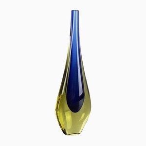 Small Italian Murano Glass Sommerso Single-Stem Vase by Flavio Poli, 1960s-QZ-1131864