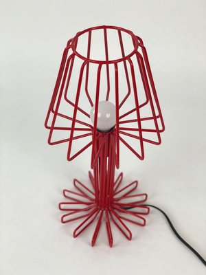 Small Italian Table Lamp in Red, 1990s-BAF-763525