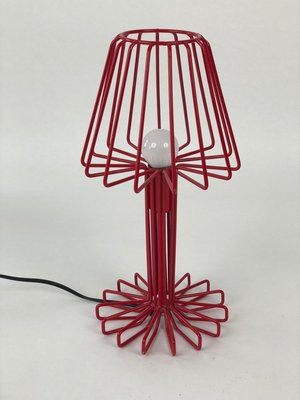 Small Italian Table Lamp in Red, 1990s-BAF-763525