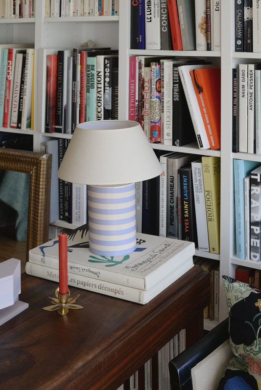 Small Ivory & Lilac Bolet Table Lamp by Eo Ipso Studio